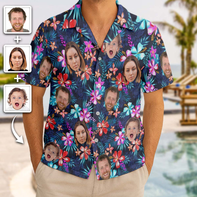 Custom Photo With Beloved Ones - Personalized Customized Hawaiian shirt