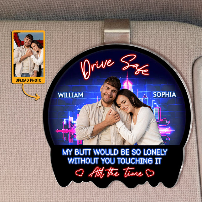 Custom Photo I Love You - Personalized Car Visor Clip - Special Gift For Couple, Him, Her