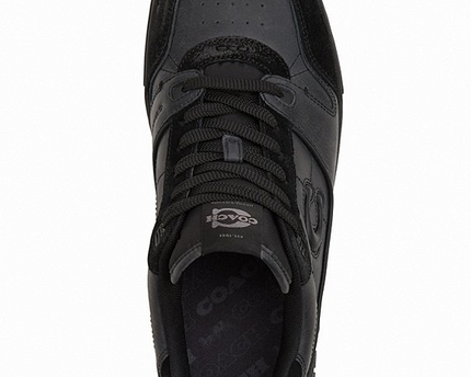 Men's COACH SoHo Leather Lace-Up Casual Black Sneakers