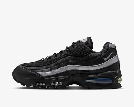 Men's Nike Air Max 95 Black Metallic Silver Shoes