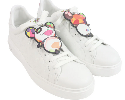 Men's Louis Vuitton Time Out Takashi Murakami Panda Sneakers