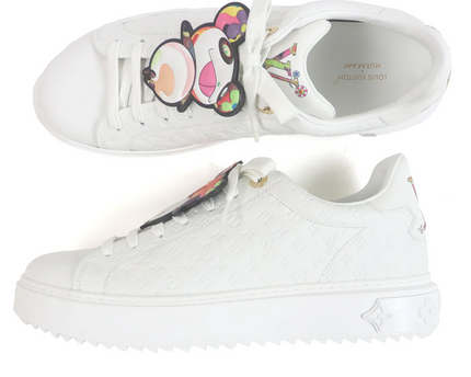 Men's Louis Vuitton Time Out Takashi Murakami Panda Sneakers