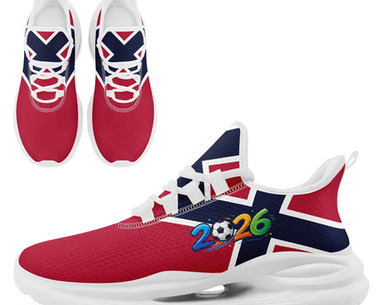 Custom 2026 World Cup Norway Sneakers DIY Country Flag Running Shoes Lightweight Sport Shoes