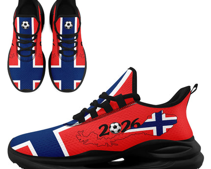 Custom 2026 World Cup Norway Sneakers DIY Country Flag Running Shoes Lightweight Sport Shoes