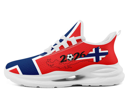 Custom 2026 World Cup Norway Sneakers DIY Country Flag Running Shoes Lightweight Sport Shoes