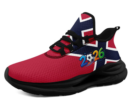 Custom 2026 World Cup Norway Sneakers DIY Country Flag Running Shoes Lightweight Sport Shoes