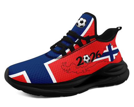 Custom 2026 World Cup Norway Sneakers DIY Country Flag Running Shoes Lightweight Sport Shoes