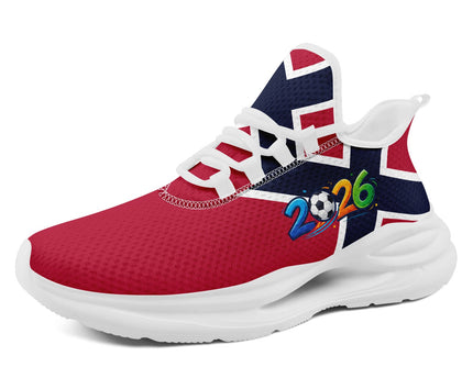 Custom 2026 World Cup Norway Sneakers DIY Country Flag Running Shoes Lightweight Sport Shoes