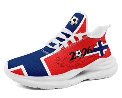 Custom 2026 World Cup Norway Sneakers DIY Country Flag Running Shoes Lightweight Sport Shoes