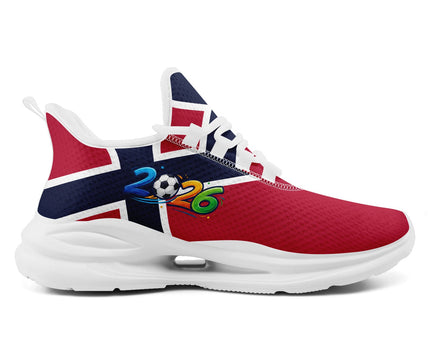 Custom 2026 World Cup Norway Sneakers DIY Country Flag Running Shoes Lightweight Sport Shoes