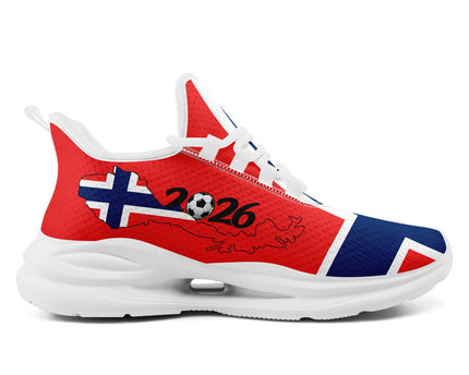 Custom 2026 World Cup Norway Sneakers DIY Country Flag Running Shoes Lightweight Sport Shoes