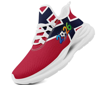 Custom 2026 World Cup Norway Sneakers DIY Country Flag Running Shoes Lightweight Sport Shoes