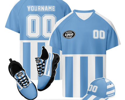 Custom Argentina 2026 World Cup Jersey Sneakers and Hat Combo Offer
