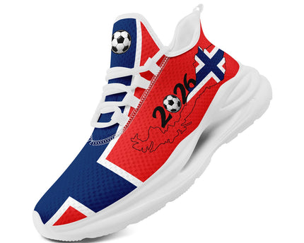 Custom 2026 World Cup Norway Sneakers DIY Country Flag Running Shoes Lightweight Sport Shoes