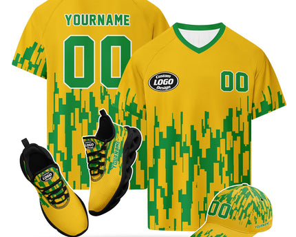 Custom 2026 World Cup Brazil Jersey Sneakers and Hat Combo Offer