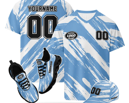 Custom Argentina 2026 World Cup Jersey Sneakers and Hat Combo Offer