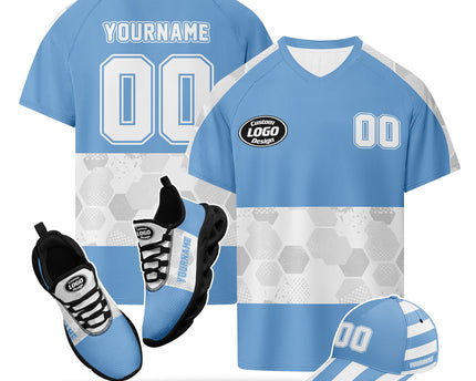 Custom Argentina 2026 World Cup Jersey Sneakers and Hat Combo Offer