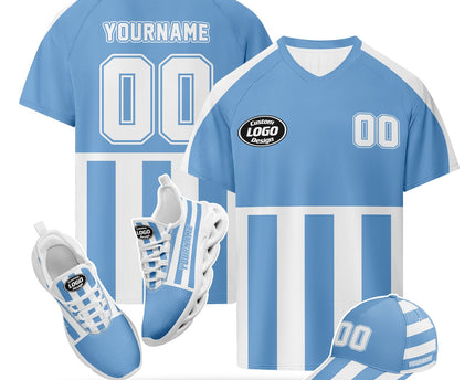 Custom Argentina 2026 World Cup Jersey Sneakers and Hat Combo Offer