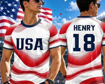Personalized USA Soccer Jersey Shirt for Men, Custom Name and Number USA 2026 Football Jersey, Birthday Gift for Soccer Lovers, Sports Fans, Unstoppable On The Field