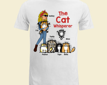 The Cat Whisperer Woman and Funny Cat Personalized Shirt