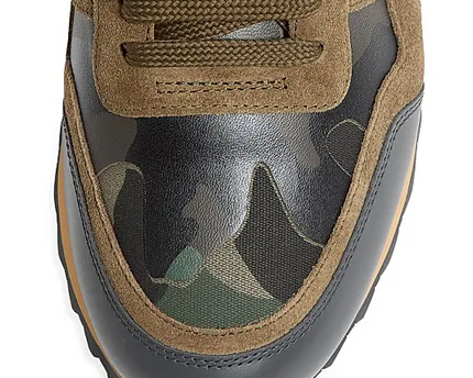 Men's Valentino Camo Rock Runners Military Green Sneakers