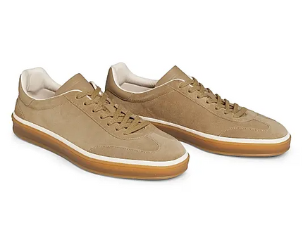 Men's Loro Piana Tennis Walk  Light Wood Smoke Sneakers
