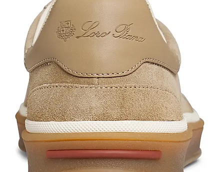 Men's Loro Piana Tennis Walk  Light Wood Smoke Sneakers