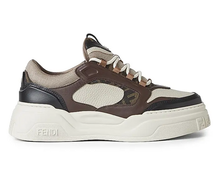 Men's Fendi Roma Match Nero Beige Sneakers