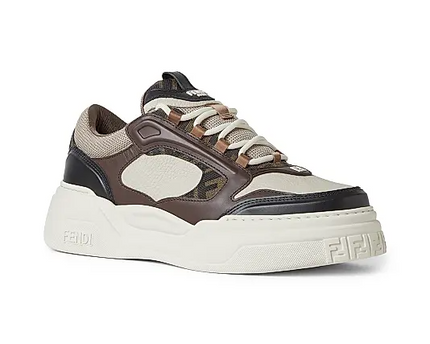 Men's Fendi Roma Match Nero Beige Sneakers