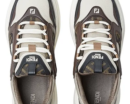 Men's Fendi Roma Match Nero Beige Sneakers