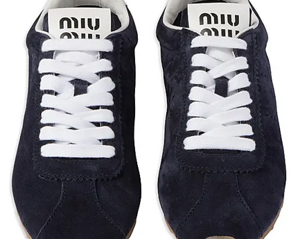Men's Miu Miu Low Top Navy Sneaker