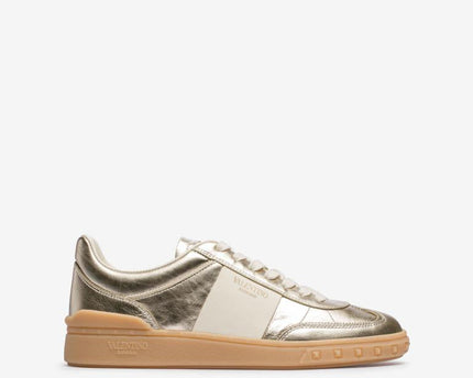 Men's Valentino Garavani Upvillage Low-Top Silver Sneakers