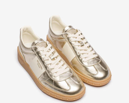 Men's Valentino Garavani Upvillage Low-Top Silver Sneakers