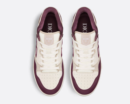 Men's Dior B57 Low-Top Burgundy Cream Sneakers