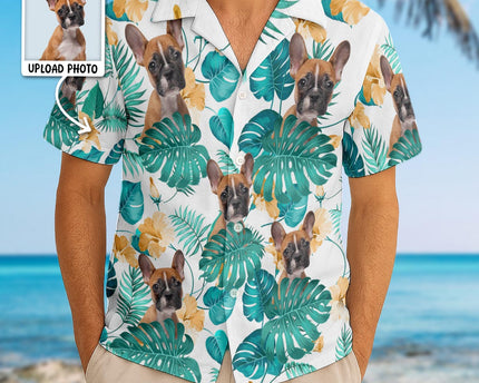 Custom Pet Photo Flowery - Personalized Customized Hawaiian Shirt - Lovely Gift For Pet Lovers