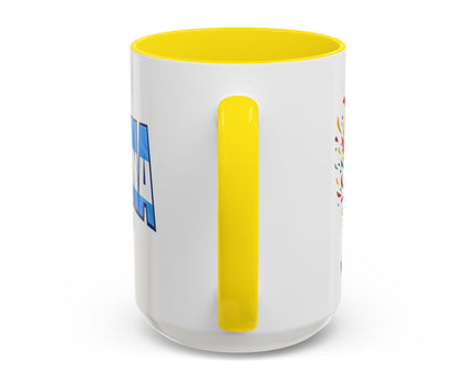 Argentina Vamos Argentina Mug , Accent Coffee Mug, Flag Text Design