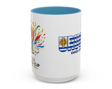 Uruguay Vamos Uruguay Mug, Accent Coffee Mug, Soccer World Cup, Gift for Dad