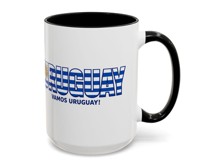Uruguay Vamos Uruguay Mug, Accent Coffee Mug, Soccer World Cup, Gift for Dad