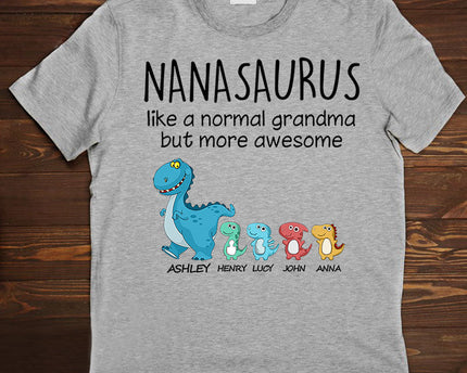 Grandmasaurus And Kids Personalized Shirt