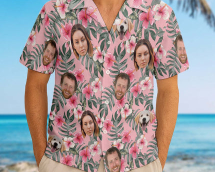 Custom Photo With Beloved Ones - Personalized Customized Hawaiian shirt