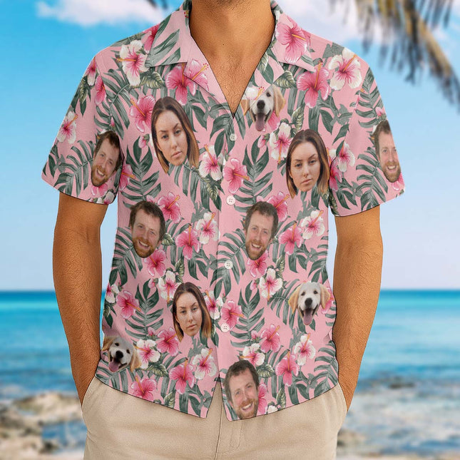 Custom Photo With Beloved Ones - Personalized Customized Hawaiian shirt