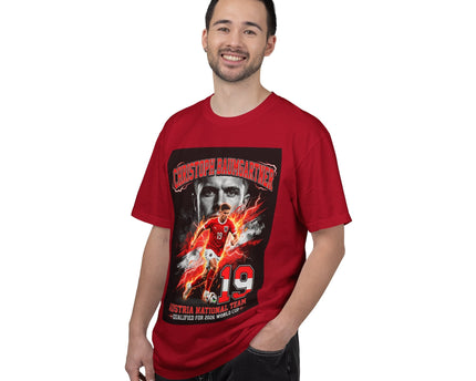 Austrian Soccer Player 19 T-Shirt, 2026 World Cup Back Trophy Design, Austria Flag