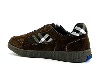 Men’s Burberry Leather Check Terrace Brown Sneakers