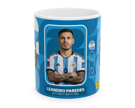 Argentina Soccer Player Leandro Paredes Mug — Fan Gift, World Cup 2026
