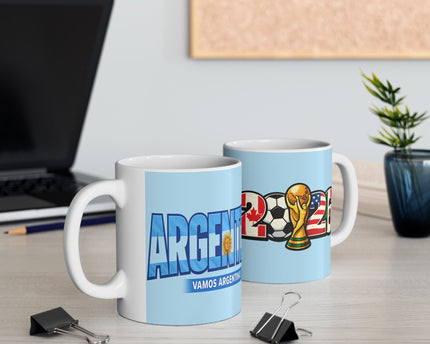 Argentina World Cup 2026 Soccer Mug ,  Argentina Flag, Ceramic Coffee Mug, Gift For Dad