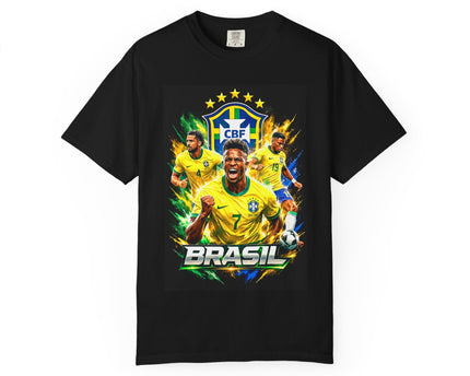 Brazil Soccer Players T-Shirt, 2026 World Cup Back Design, Brasil Flag