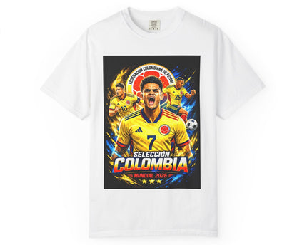 Colombia Seleccion Soccer Player Poster T-Shirt, 2026 World Cup Back Logo,Colombia Flag