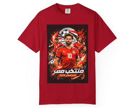 Egypt Football Players T-shirt, 2026 World Cup Back Trophy Design, Egypt Flag