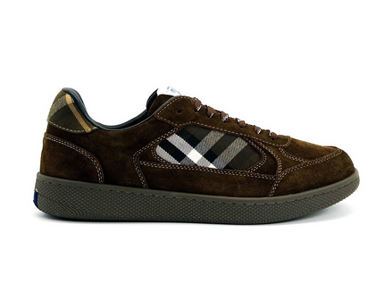 Men’s Burberry Leather Check Terrace Brown Sneakers