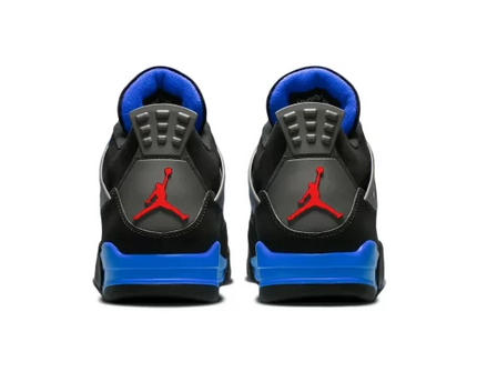 Men's Air Jordan 4 Black Deep Royal Blue Shoes